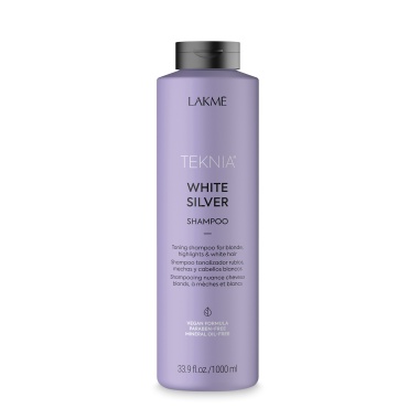 Lakme Шампунь тонирующий для нейтрализации желтого оттенка волос Teknia White Silver купить