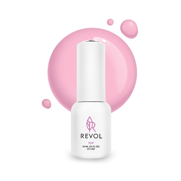 Revol Топ для ногтей Top No Sticky, Pink, 10 мл купить - 0