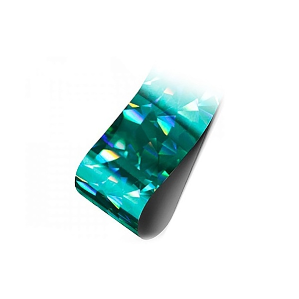 E.Mi Фольга голографическая глянцевая, Бирюзовая Кристаллы, 1.5 м купить - 0