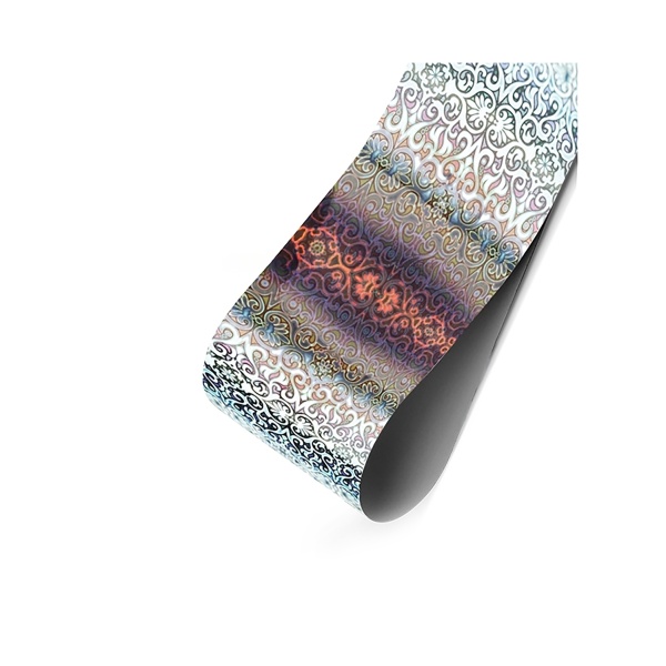 E.Mi Фольга голографическая глянцевая, Серебряная Арабеска, 1.5 м купить - 0