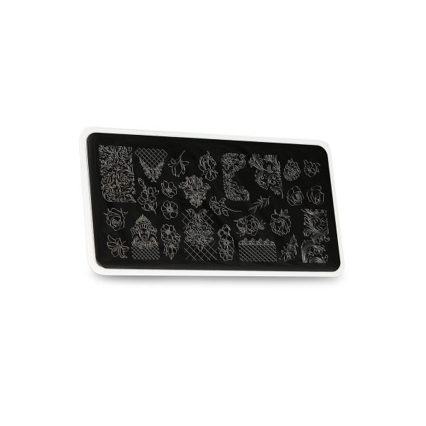 E.Mi Пластина для стемпинга, №09 Цветы и узоры купить - 0