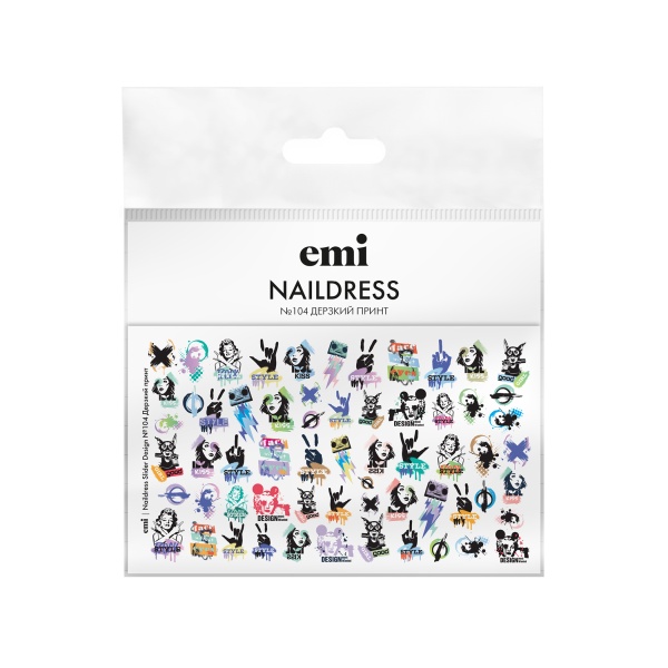 E.Mi Слайдеры Naildress Slider Design, №104 Дерзкий принт купить - 0