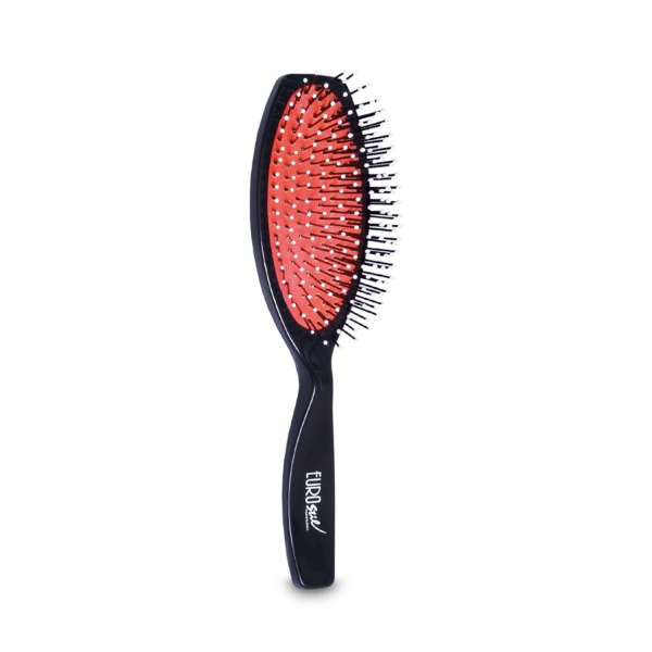 Eurostil Щетка массажная, большая, черная с розовым купить - 0