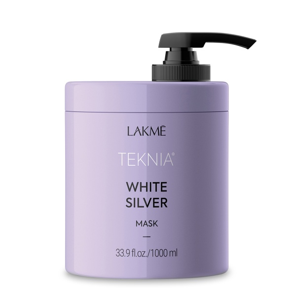 Lakme Маска тонирующая для нейтрализации желтого оттенка волос Teknia White Silver, 1000 мл купить - 0