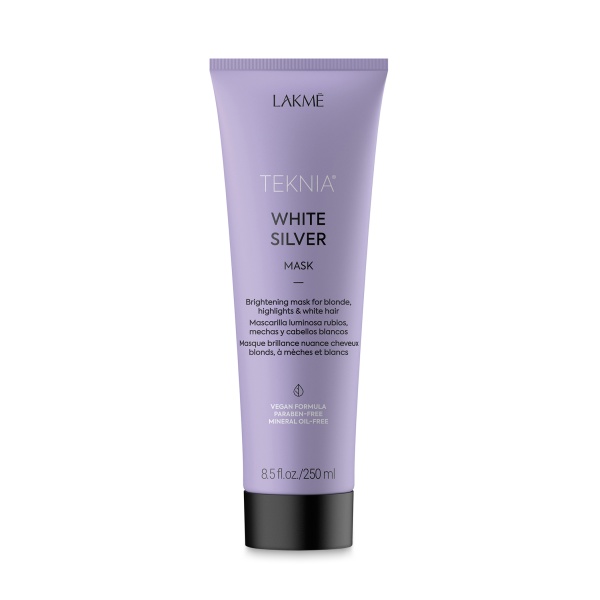 Lakme Маска тонирующая для нейтрализации желтого оттенка волос Teknia White Silver, 250 мл купить - 0