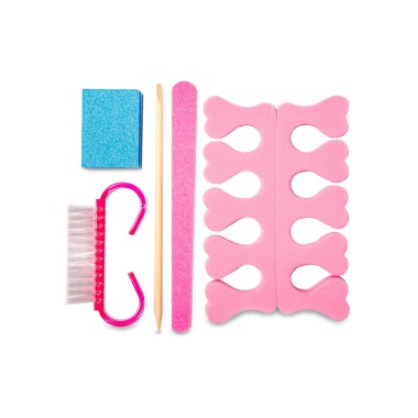 Blesk Одноразовый набор №05: пилка, мини-баф, апельсиновая палочка, щеточка для удаления пыли, разделители для пальцев купить