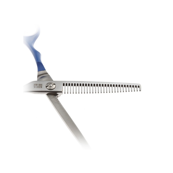 Dewal Pro Парикмахерские ножницы филировочные Color Step, 28 зубцов, 5.5″, синие купить - 0