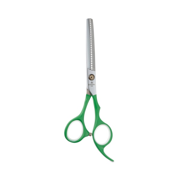 Dewal Pro Парикмахерские ножницы филировочные Color Step, 28 зубцов, 5.5″, зелёные купить - 0