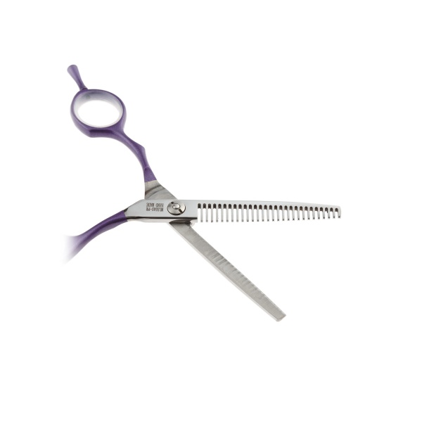Dewal Pro Парикмахерские ножницы филировочные Color Step, 28 зубцов, 5.5″, фиолетовые купить - 0