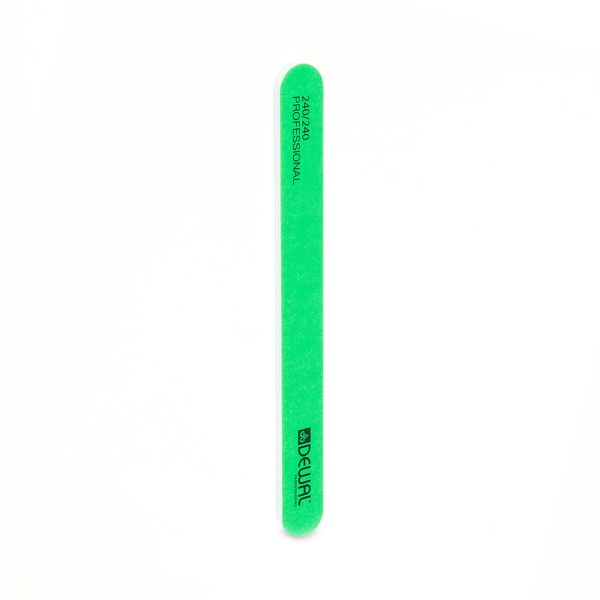 Dewal Pro Пилка для ногтей Neon, пряма, абразивность 240/240, 18 см, зеленая купить - 0