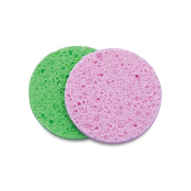 Dewal Pro Спонж для снятия макияжа, круглый, цветной, 2 шт купить