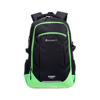 Dewal Pro Рюкзак Barber Style, черно-зеленый, полиэстер, 46 x 32 x 18 см купить