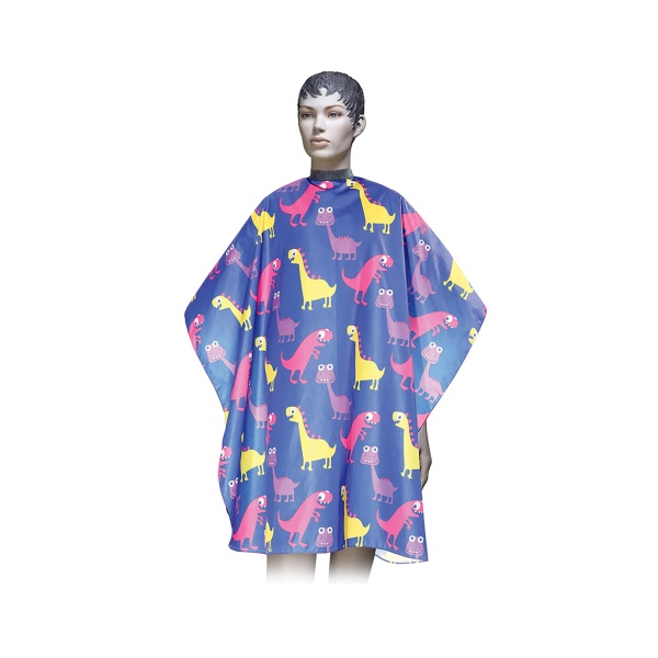 Dewal Pro Пеньюар для стрижки Динозавры, полиэстер, 95 х 120 см, синий купить - 0