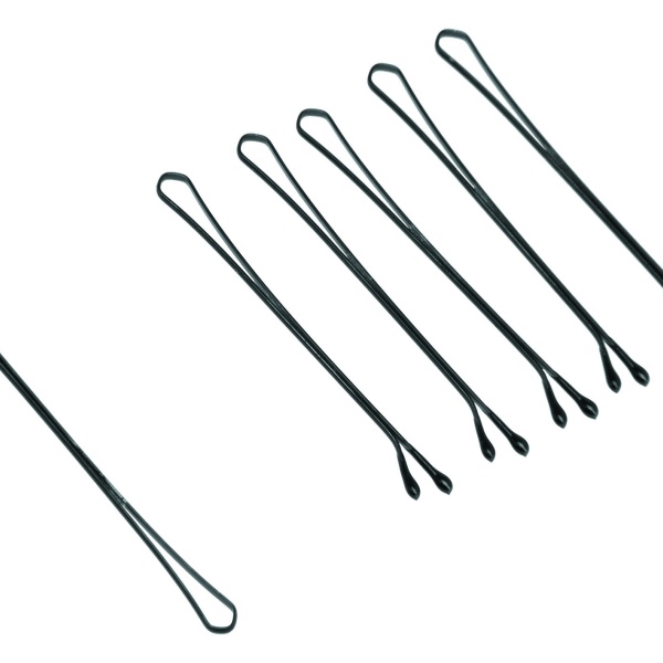 Dewal Pro Невидимки для волос, черные, прямые, жесткие, 50 мм, 500 гр купить - 0