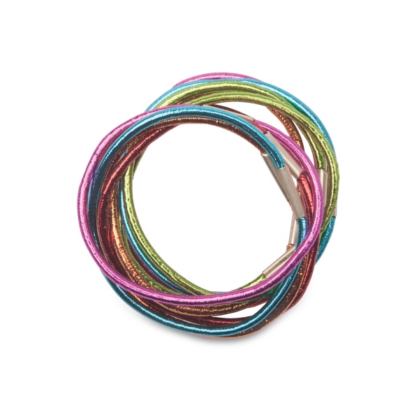 Dewal Pro Резинки для волос, цветные, блестящие, Midi, 10 шт купить - 0