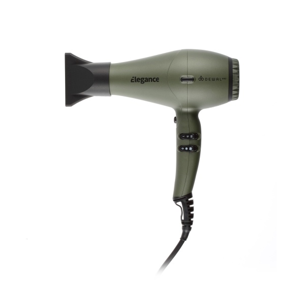 Dewal Pro Фен Pro Elegance, оливковый, 2300 Вт, ионизация, 2 насадки купить - 0