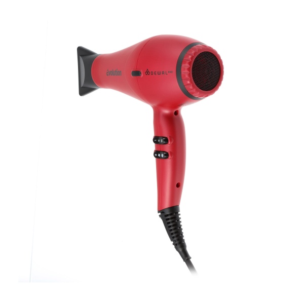 Dewal Pro Фен Pro Evolution, красный, 2300 Вт, ионизация, 2 насадки купить - 0