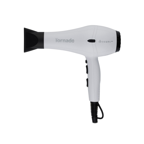 Dewal Pro Фен Pro Tornado, белый, 2300 Вт, ионизация, 2 насадки купить - 0