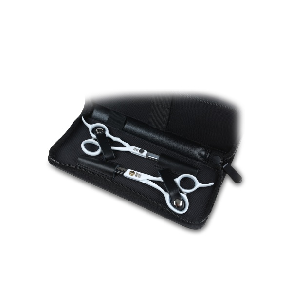 Dewal Pro Набор из двух парикмахерских ножниц, 5.5″, белого цвета в чехле купить - 0