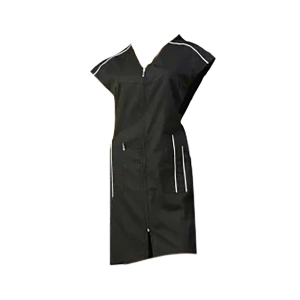 Melon Pro Халат на змейке из мягкой ткани с V-образным вырезом, размер 52, чёрный купить - 0