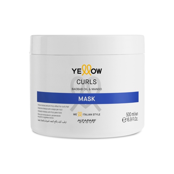 Yellow Professional Маска для интенсивного увлажнения вьющихся и кудрявых волос Curl Mask, 500 мл купить - 0