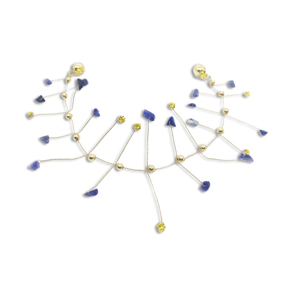 Kela Украшение Crown, Лазурный Синий и Цитрин Lapiz Blue and Citrine купить - 0