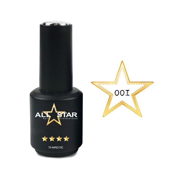 All Star Гель-лак, №001 Alaska альпийский белый, 10 мл купить - 0