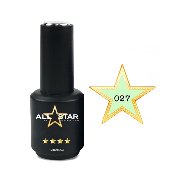 All Star Гель-лак, №027 Midland зелёный чай, 10 мл купить - 0