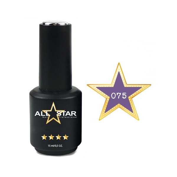 All Star Гель-лак, №075 Buffalo пепельно-фиолетовый, 10 мл купить - 0