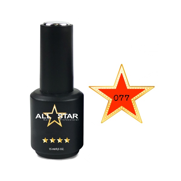 All Star Гель-лак, №077 Miami красный неон, 10 мл купить - 0