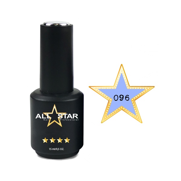 All Star Гель-лак, №096 Temecula воздушный голубой, 10 мл купить - 0