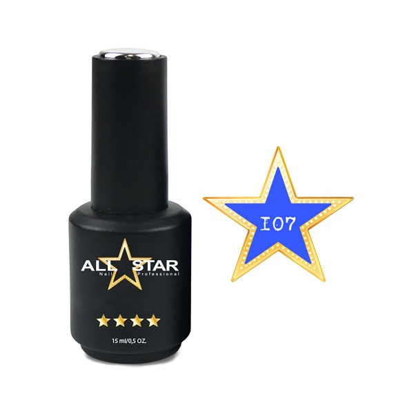 All Star Гель-лак, №107 Pearland ярко-голубой, 10 мл купить - 0