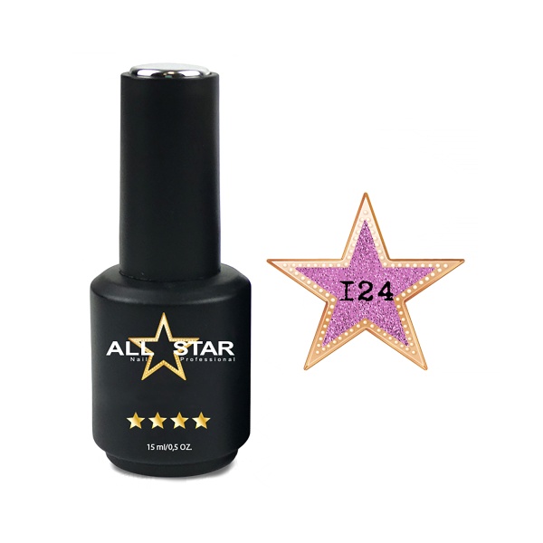 All Star Гель-лак, №124 Miramar тёмно-розовый с шиммером, 10 мл купить - 0