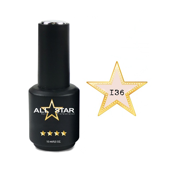 All Star Гель-лак, №136 Louisiana белый песок, 10 мл купить - 0