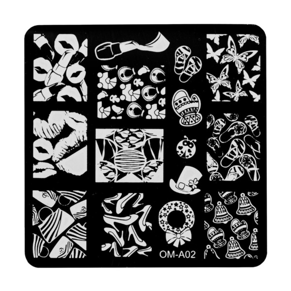 Irisk Professional Трафарет для стемпинга металлический 6.2 x 6.2 см, №02 купить - 0