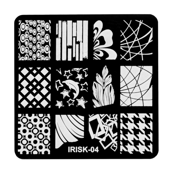 Irisk Professional Трафарет для стемпинга металлический 6.2 x 6.2 см, №04 купить - 0