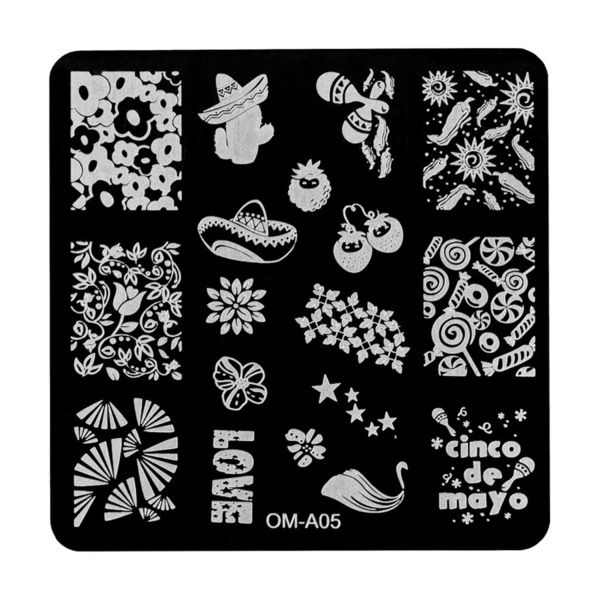 Irisk Professional Трафарет для стемпинга металлический 6.2 x 6.2 см, №05 купить - 0