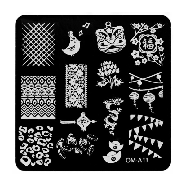 Irisk Professional Трафарет для стемпинга металлический 6.2 x 6.2 см, №11 купить - 0