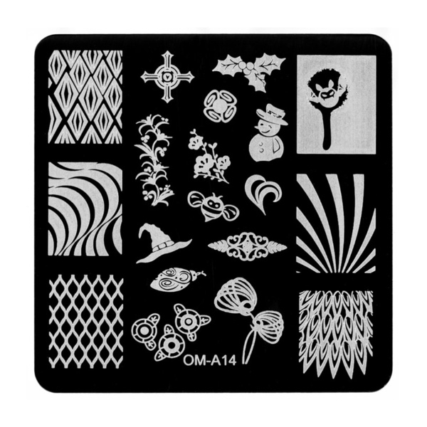 Irisk Professional Трафарет для стемпинга металлический 6.2 x 6.2 см, №14 купить - 0