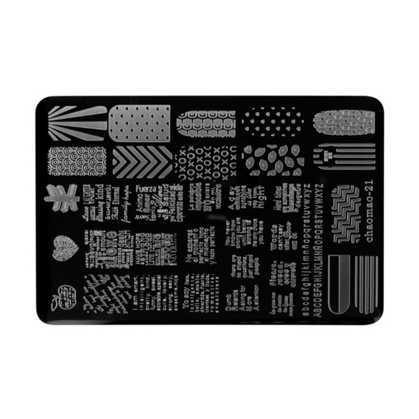 Irisk Professional Трафарет для стемпинга металлический Chaomao, 9.5 x 14.5 см, №035 21 купить - 0