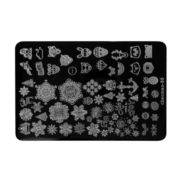 Irisk Professional Трафарет для стемпинга металлический Chaomao, 9.5 x 14.5 см, №038 33 Зима купить - 0