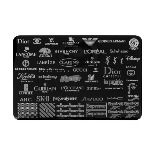 Irisk Professional Трафарет для стемпинга металлический Logo-1, 9.5 x 14.5 см, №053 купить - 0