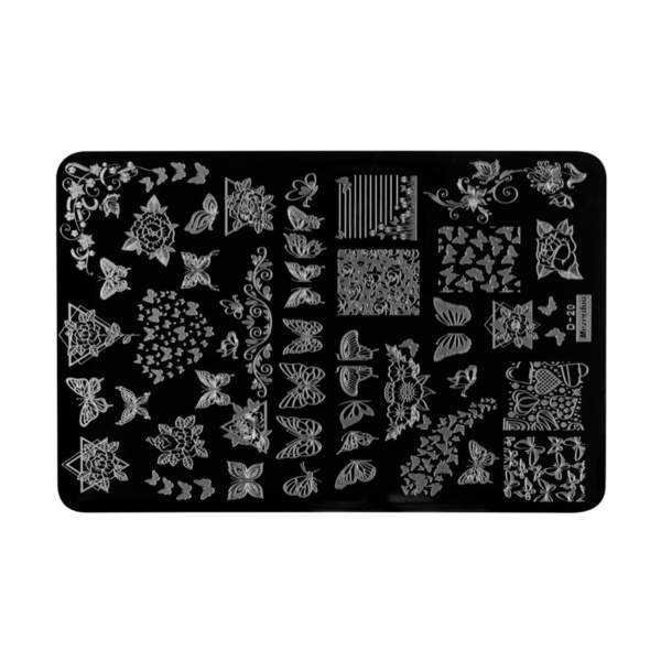 Irisk Professional Трафарет для стемпинга металлический Mezerdoo, 9.5 x 14.5 см, №005 D-20 купить - 0