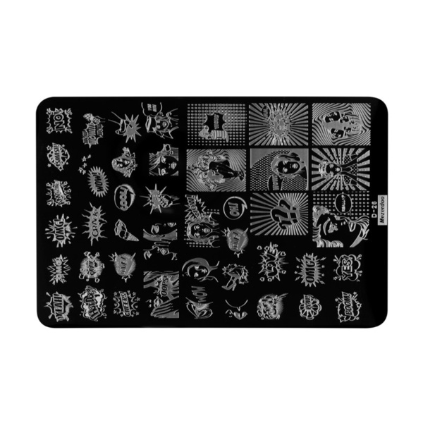 Irisk Professional Трафарет для стемпинга металлический Mezerdoo, 9.5 x 14.5 см, №028 D-26 купить - 0