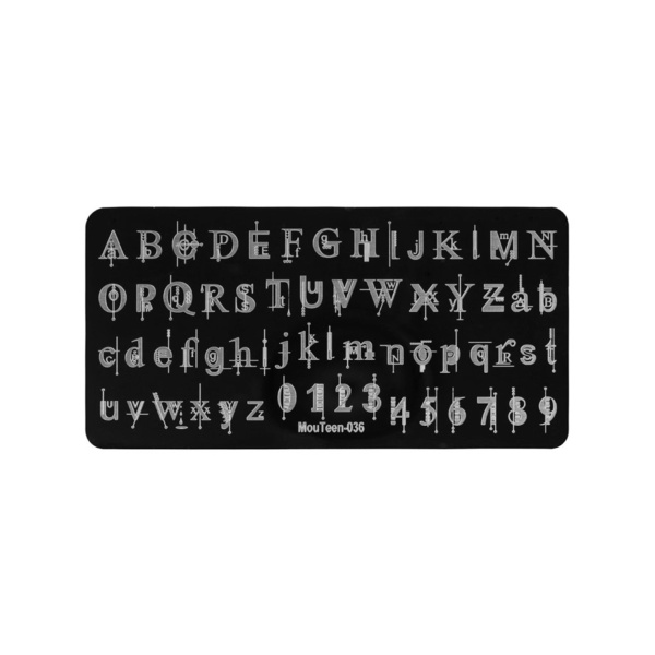 Irisk Professional Трафарет для стемпинга металлический MouTeen, 6 x 12 см, №171 036 купить - 0