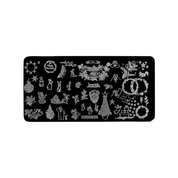 Irisk Professional Трафарет для стемпинга металлический Зимний дизайн, 6 x 12 см, №008 SPH-023 купить - 0