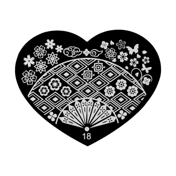 Irisk Professional Трафарет для стемпинга металлический Сердечко, №18 купить - 0