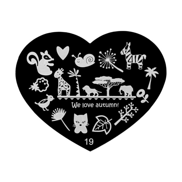 Irisk Professional Трафарет для стемпинга металлический Сердечко, №19 купить - 0