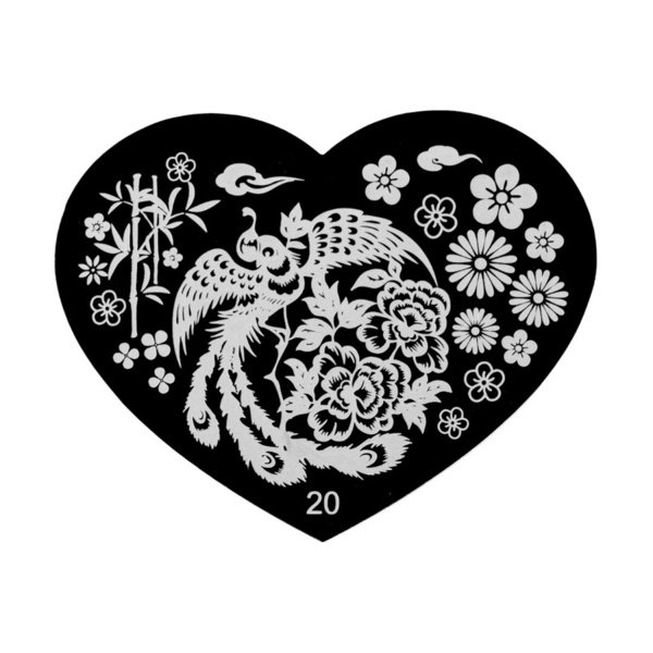 Irisk Professional Трафарет для стемпинга металлический Сердечко, №20 купить - 0