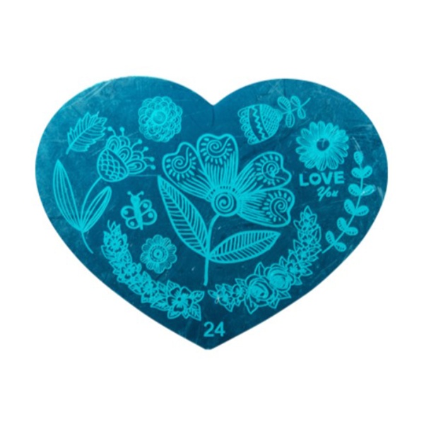 Irisk Professional Трафарет для стемпинга металлический Сердечко, №24 купить - 0